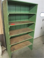72"T x 16" x 38" W Green Paint Shelf.