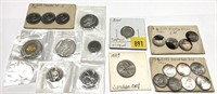 Lot, Canadian coins with silver, 23 pcs.