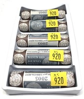 x5- Rolls 2005 nickels, BU -x5 rolls -SOLD by the