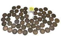 x50- Indian Head cents, mixed dates -x50 cents,