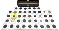 Lot, Early coins and tokens, some damaged, 42 pcs.