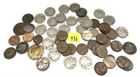 Lot, coins, 56 pcs.