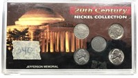 Type set of nickels with silver