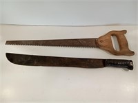 Machete and Double-sided Saw