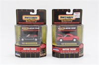 (2) Matchbox MOTOR TREND Die Cast Collectibles NIB