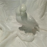 Carl Scheidig Bird Figurine All White Porcelain