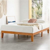 12 Wood Platform Bed Frame  King  Pine