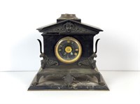 Tiffany & Co. Black Marble and Bronze Mantle Clock