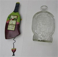 Wine Clock & Glass Bottle