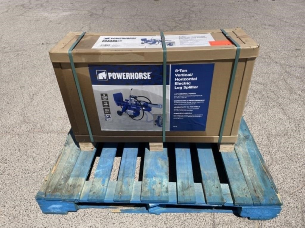 Powerhorse 8 Ton Electric Log Splitter in Crate -A