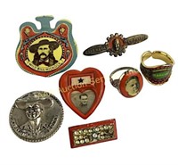 Metal, Bakelite Memorabilia Jewelry