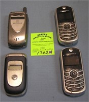 Group of modern cell phones