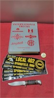 International harvester book stickers pin and