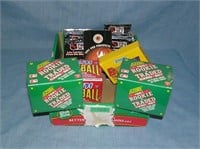 Box of unopened sports packs and boxes