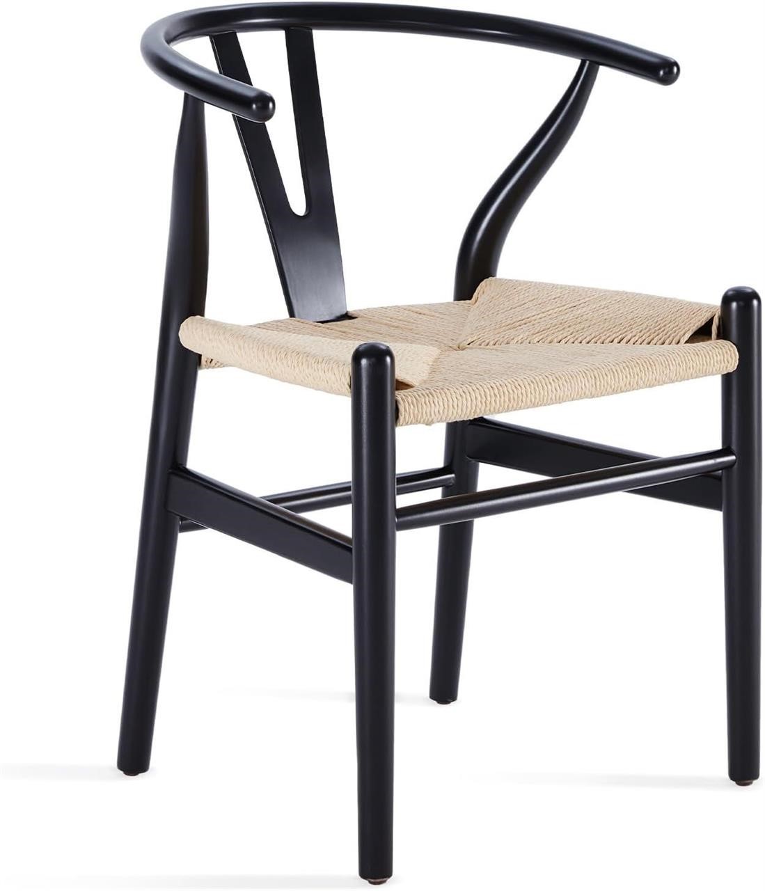 Wood Wishbone Dining Room Chairs - Set of 2