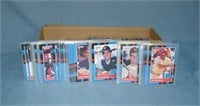Box of vintage baseball cards includes Donruss wit