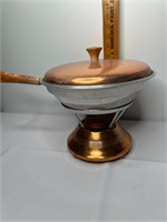 Copper Clad Metal Chafing Pan Dish with Lid
