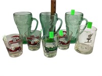 Coca-Cola glasses with handles Also includes