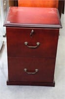 WOODEN FILE CABINET WITH KEY
