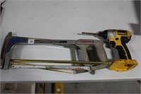 DEWALT DRILL AND HACK SAWS