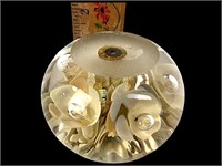 Joe Rice St.Clair Blown Glass Flower Globe,