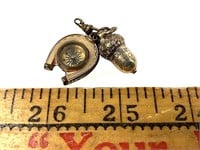 Victorian gold filled fob pendant horseshoe,
