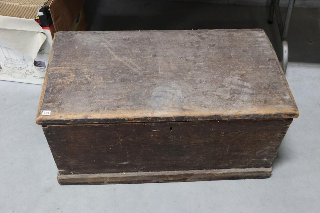 EARLY WOODEN CHEST