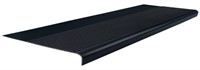 ROPPE Ribbed Black Rubber Round Nose Stair Tread