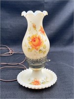 Vintage Hand Painted Milk Glass Accent Lamp