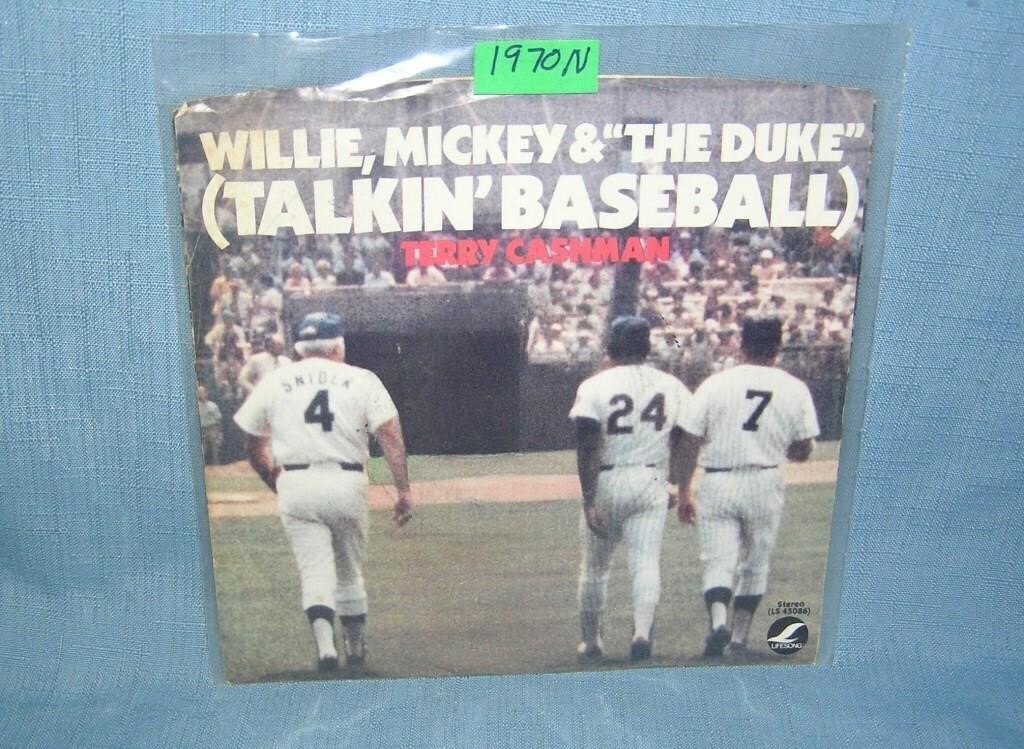 Willie, Mickey and the Duke Talkin' baseball recor