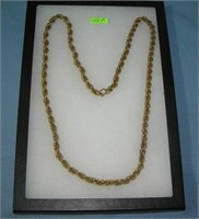 Heavy vintage gold plated necklace