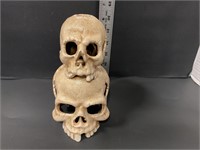 Skull cast iron figure