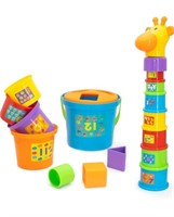 Fun Time Baby Stacking Cups Toy, 15pcs Building