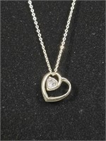 Heart Necklace With Rhinestone NEW!