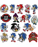 New Iron on Patches for Clothing,16PCS Sonic