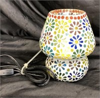 ARTSY CERAMIC LAMP WITH ELECTRIC CORD