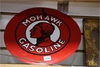 MOHAWK GAS REPRODUCTION SIGN 12"