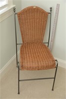 METAL AND WICKER CHAIR