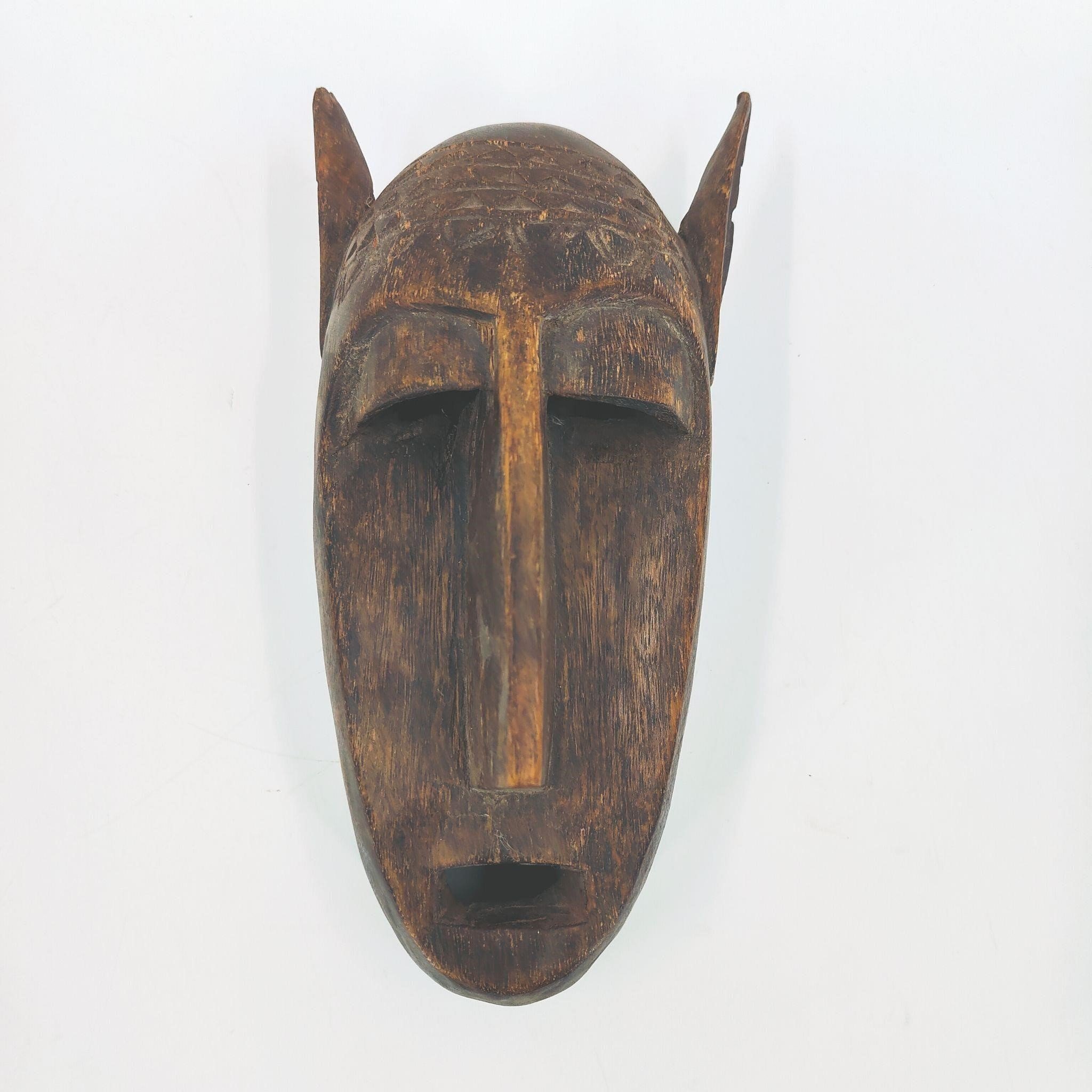 Carved Wooden Bamana Hyena Mask
