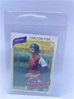 Vintage Carlton Fisk Topps 1980 Boston Red Sox