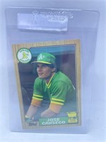 Vintage Jose Canseco Rookie 1987 Topps Oakland