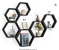 Hexagon Floating Shelves Black Hexagon Shelves