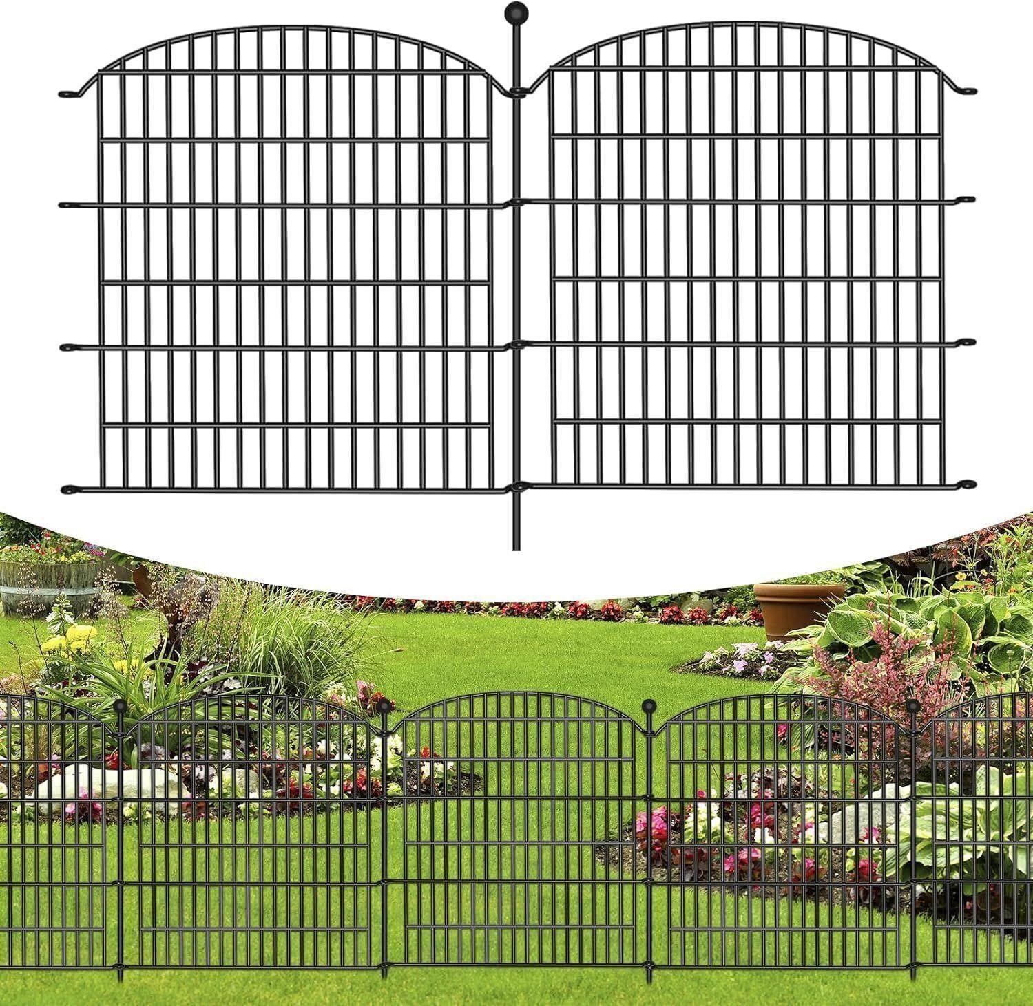 Decorative Garden Metal Fence - 5 Pack