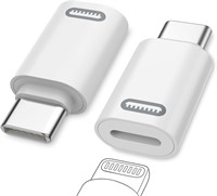 NEW 2 Pack USB-C Male to Lightning Female Adapter