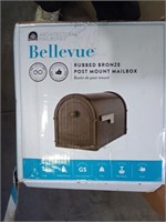 Bellevue Rubber Bronze Post Mount Mail Box