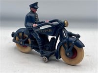 Hubley Champion Cast Iron Police Motorcycle