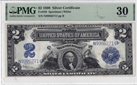 1899 $2 Silver Certificate PMG 30 Fr#258 Speelman