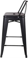 Gia 24-inch Counter Height Low Back Metal Stool