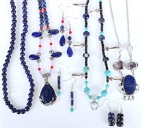 SOUTHWEST STYLE LAPIS STERLING SILVER JEWELRY