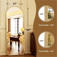 Harritpure Arched Full Length Mirror, Gold